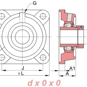 Wyprzedaż Zespół z oprawą żeliwną EXFE.206 SNR